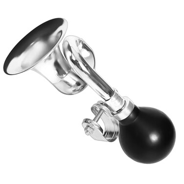 Timoo Bike Horn for Adults Classic Bugle Horn Metal Squeeze Clown Horn for Golf Cart, Fits All Bicycle Handle Bar, Loud Sounds