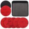 Windspeed 6+1 Pack Bowling Ball Sanding Pads with Bowling Towels, Bowling Ball Cleaning Pad 500/1000/2000 Bowling Ball Grit Pads