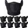 9 Pack Half Face Mask Motorcycle Face Mask Balaclava Winter Warm Windproof Mask Women Cold Weather Fleece Ear Warmer Face Cover for Skiing Snowboarding Running Outdoor Black