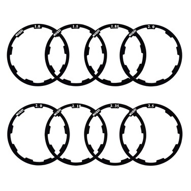 Saipe 8PCS Bicycle Flywheel Hub Washer Spacer Cassette Gasket, Aluminum Alloy Bicycle Hub Washer Bottom Bracket Spacer Bike Cassette Spacer for MTB Road Bike (1.0/1.5/1.85/2.0/2.0/2.18/2.35/2.5mm)