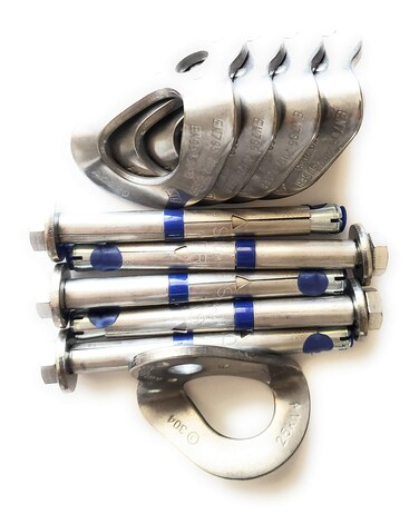 Fixe Stainless Steel 3/8" Hanger &amp; Powers 5 Piece Bolt - 3 1/2" - Combo - 5 Pack