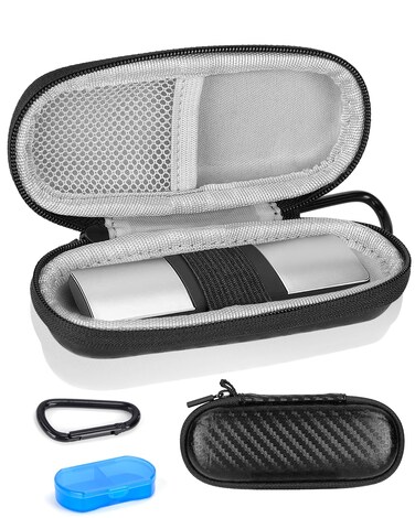 Kardiamobile Ekg Monitor Case ,Case for kardiamobile EKG Heart Monitor,Hard Travel Case for KardiaMobile 6L,Case for Kardia EKG Monitor,Pill Box and Carabiner Clip Included, Heart Monitor Travel case