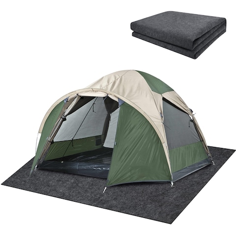 DECOHS 6.2 x 5 Ft Camping Tent Carpet Mat- Waterproof Outdoor Tent Rug- Portable Cutable Picnic Camping Floor Blanket for Outdoor Camping Lawn Supplies