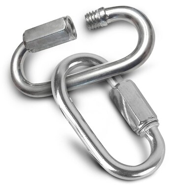 Yardware etcetera Quick Links 1/8 inch (3.5mm) Zinc Plated 24 Pack - 220 lb Working Load Limit - Chain Links