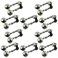 LUORNG Fishing Rod Alarm Bells 10pcs Metal Fishing Twin Bells Bite Alarm Double Spring Clip-on for Sea Fishing Rod
