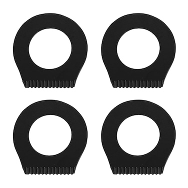 yyangz 4PCS Outdoor Multifunctional Circular Scraper Camping Fire Starter Flint Stone Hanging Pendant Tooth Shaped Scraper for Survival Emergency Hunting Fishing Backpacking Black