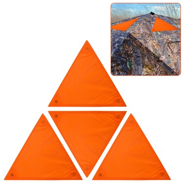 Shupakul 4 Pcs Blaze Orange Safety Panels,Waterproof Hunting Safety Blind Panels with 12 Buttons &amp; Storage Bag,Portable Blind Cover for Ground Blind Tree Stand