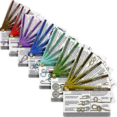 ReferenceReady Complete Knot Card Bundle - 7 Pocket Knot Books with 76 Knots   Set Includes Waterproof Guides for Outdoors, Boating, Climbing, Horse, Fishing, Fly Fishing, and Saltwater Fishing Knots