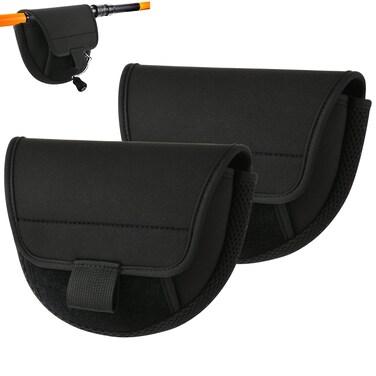 Cosmos 2 Pcs Fishing Spinning Reel Cover Neoprene Spinning Bait casting Spin Reel Protective Case Pouch Sleeve Bag, Suggest for Spinning Reel Size 3000 to 5500