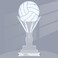 Moucuny 1 Pcs Acrylic Volleyball Trophy Volleyball Gifts Volleyball Award Game Prize Keepsake Acrylic Volleyball Coach Gift for Club Member Team Athlete Volleyball Lover Gift Party Favors