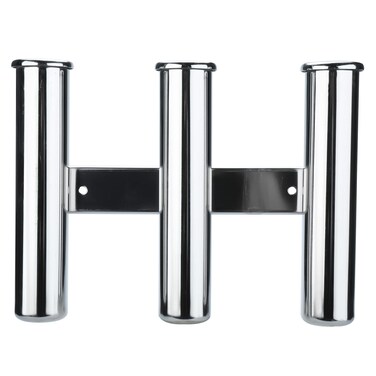 NovelBee 3 Tube Boat Fishing Rod Holder,316 Stainless Steel Fishing Rod Rack for Marine Boat Yacht