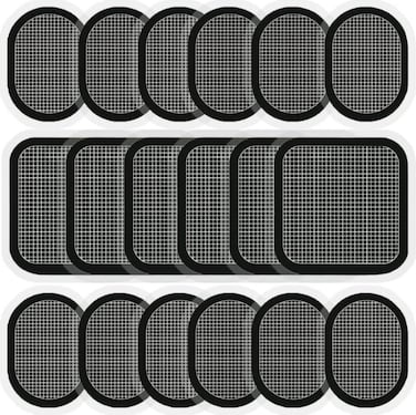 LEKEONE Replacement Gel Pads for All Abdominal Belts, 6 Sets (18 Gel Pads) Black