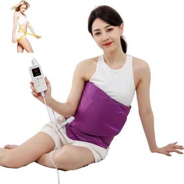 ATDORIAT Body Shape Belt, 360&deg; Full Circle Heating,Abdominal Massager Home Exerciser Machine with 10 Vibration Massage Modes,Pain,Muscle Relax, Improve Blood Flow，with Timing Function(Widened Design)
