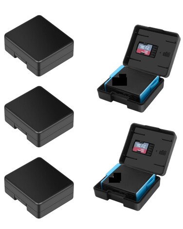 Pack of 5 Protective Storage Case Compatible with Battery of Gopro Hero 5/6/7/8/9/10/11/12/13 Black Cameras, Multifunctional Battery Case Organizer Boxes with Memory Card Slot