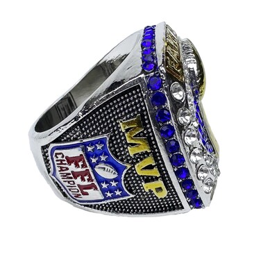 Mascotwish Fantasy Football Championship Ring 2024 - Fantasy Football League Ring with Display Box