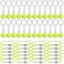 Sureio 48 Pcs Tennis Party Favors Gift Set 24 Tennis Charm Bracelets 24 Tennis Ball Keychain Key Ring Tennis Gifts for Adults Women Sport Lovers Team Accessories Bulk