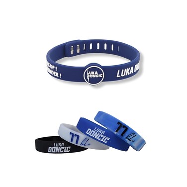Generic 5 pcs Luka Doncic 77 Basketball Silicone Wristband - Adjustable Sports Band for Fans - Ideal Fan Gift and Training Accessory, Blue