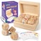 Homotte Wooden Yoga Dice Set for Kids, Fun Workout Game with 6 Exercise Dice, 12 Yoga Cards &amp; A Box, Mindfulness Mother's Day Christmas Yoga Set for Girls &amp; Beginners