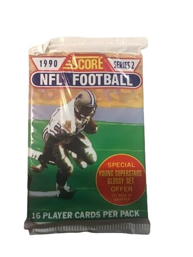 Generic 1990 Score Series 2 Football Pack of 16 Cards