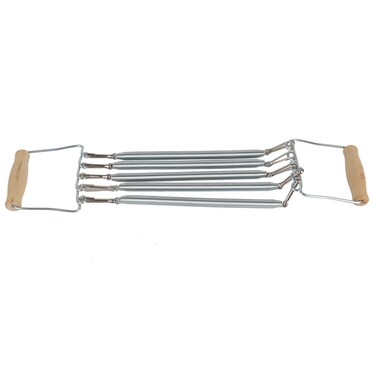 Wooden Handle Chest Expander, Removable Spring, Strength Training, Workout for Chest, Shoulders, Arms, Non Slip Handle, Home Fitness Equipment