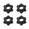 CALIDAKA 4pcs Spinlock Collars, Dumbbell Hex Nut, Dumbbell Rod Nut, 1 Inch Standard Barbell Screw Collar, Nonslip Dumbbell Screw Clamps for Dumbell Weight Lifting Fitness Training