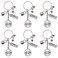 SIQYUWM 6Pcs Inspirational Fitness Keychain Alloy Weightlifting Sports Keyrings Barbell Dumbbell Gym Charm Keychains for Women Men Gift or Bodybuilder Lovers