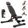 Adjustable Weight Bench for Bench Press, 880LBS Stable Workout Bench with Bench Press Rod/Extended Head, Foldable 90 Degree Weight Benches for Home Gym, Incline/Decline Bench Exercise Bench