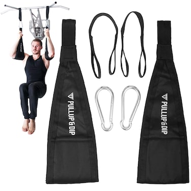 PULLUP &amp; DIP Ab Straps, Premium Abdominal Slings for Abdominal Training, Padded Workout Straps for Crunches, Hanging, Leg Raise, Set of 2 Ab Slings for Pull-Up and Chin-Up Bar