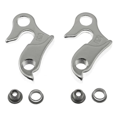 RLECS 2pcs MTB Road Cycling Bicycle Bike Rear Gear Tail Hook with Nuts Derailleur Hanger Universal Transmission Rack Bicycle Rack