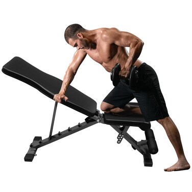 LSKSSNG Weight Bench Press, Adjustable Workout Benches for Dumbbell Exercise, 600LBS Foldable Strength Training Benches for Full Body Workout, Multi-Purpose Incline Decline Workout Bench for Home Gym