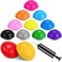 Hungdao 12 Pack Balance Pods Stability Balance Trainer Dots with Needle Pump Half Spiky Fitness Ball Domes for Men Women Stability Training, Physical Therapy, Core Strength Gymnastics Home Exercise