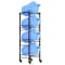 5 Gallon Water Jug Holder, Moveable 4 Tier Heavy Duty Water Rack with 4 Wheels, Rack for Water Jug Storage, Space Saving Water Stand for Four 5 Gallon Water Jugs, Black