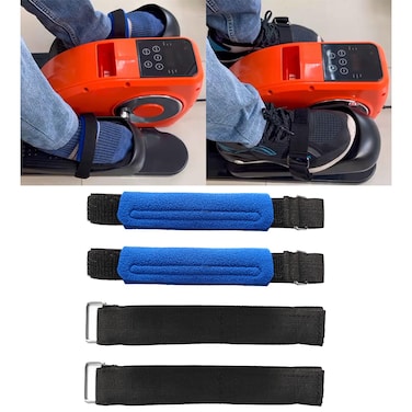 VOOGLAN 4Pcs Under Desk Elliptical Pedal Straps, Adjustable Ellipse Leg Exerciser Straps for Leg/Bike Pedal Exerciser &amp; Elliptical Stepper, Seniors Sitting Fitness Home Office Sports Accessories
