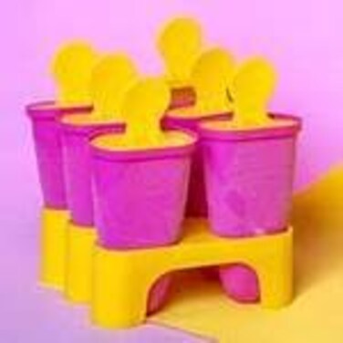 Generic Chosigt ice maker, pink-yollew (plastic)