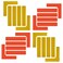 Eco Walker Court Lines Marker Kit Throw Down Markers Create Your Own Mini Pickleball Tennis Court (Red-Yellow I L Shape)