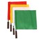 BCOATH 4Pcs Colored Referee Flags for Soccer and Football Matches Hand Waving Signal Flags for Sports Events and Competitions