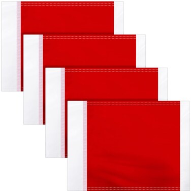Set of 4 Red Replacement Soccer Flags Soccer Corner Flags Referee Flags Soccer Equipment for Training Soccer Field