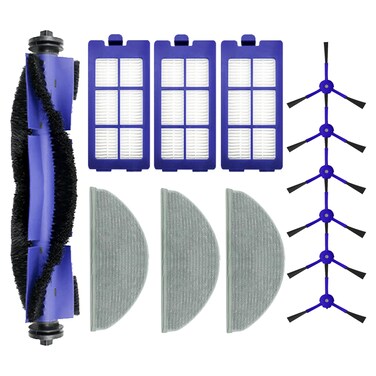 Replacement Spare Parts for Eufy RoboVac X8 / X8 Hybrid Robot Vacuum 1 Main Brush 6 Side Brush 3 Filter 3 Mop Pad Accessories (13 Pack)