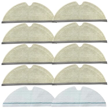 Frexusuent Mop Pad Replacement for Roborock Q5 Pro/Q5 Pro+/Q5/Q7/Q7 Max/S5/S5 MAX/S6/S6 MAXV/S6 Pure/E-Series Q8 Max/Q8 Max+ Robot Vacuum Cleaner, Reusable Microfiber and Disposable Mop Pad