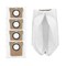 Funway Design 5 Pack Reusable Zipper Vacuum Bag/Dust Bag for Dreame L10s Ultra / L20 Ultra / X20 Pro / X20 Pro Plus / S10 Pro/Xiaomi Robot Vacuum X10+ / X10 / Omni, 3L Large Capacity