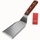 Professional Metal Spatula for Cast Iron Skillets and Flat Top Grills, Full Tang Wooden Handle,1.8mm Thick Stainless Steel Blade, Smash Burger Spatula Turner for Flipper, Cooking, BBQ, 4.7 x 2.7 Inch
