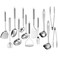 Ragyzity 304 Stainless Steel Kitchen Utensil Set, 13PCS Cooking Nonstick Cookware Set Serving Utensils Cooking Utensil All Metal Cooking Spoons, Comfortable Grip Stainless Steel Utensils Set