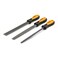 Hoteche 3-Piece Wood File Set 8-Inch Wood Rasp Flat/Half-Round/Round Files with Anti-Slip Grip for Woodworking