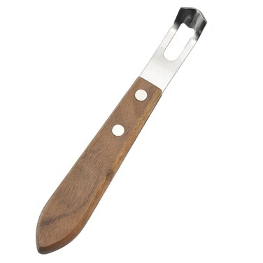 Generic Channel Knife, Lemon Peeler Zester Tool, Wood &amp; Stainless Steel Peeler, Ultra Sharp Lemon Rind Twist Peeler Tool, Kitchen Tool for Lemon Orange Citrus Fruit Grater, Small, Brown
