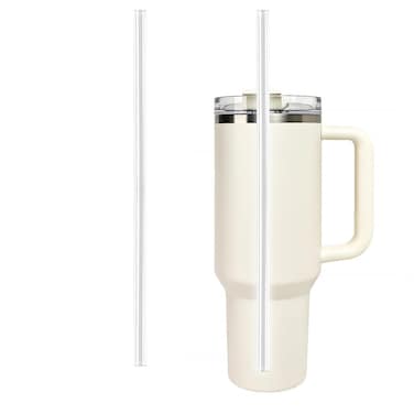 Foweroty for Stanley Cup Accessories, Compatible with Stanley Cup 40 oz, Reusable Straws, Include 1 Pack 12.2" Replacement Straw