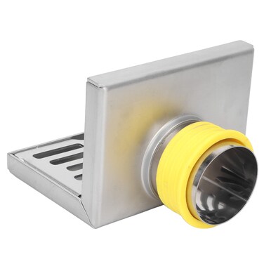 Corner Floor Drain, L Shape Stainless Steel Side Drain 10cm Wall Drain Wear Resistant , Shower Bases and Pans
