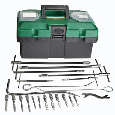 23pcs Packing Extractor Set, Steel Alloy Packing Puller Tool Set, Flexible Shaft Corkscrew Pulling Hook Set, Gland Packing Extraction Removal Kit with Toolbox