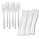 MT Products Individually Wrapped White Disposable Plastic Forks - Medium Weight - Pack of 100