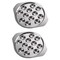 HEMOTON 2PCS Stainless Steel Escargot Dish 12 Holes Oyster Serving Pan Mushroom Snail Plate Metal Seafood Serving Tool Escargot Tableware for Home BBQ
