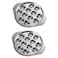 HEMOTON 2PCS Stainless Steel Escargot Dish 12 Holes Oyster Serving Pan Mushroom Snail Plate Metal Seafood Serving Tool Escargot Tableware for Home BBQ